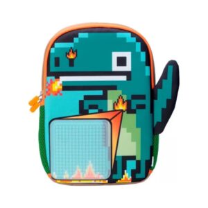 Upixel U18-011 Dragon Backpack – Green | Creative Kids Backpack with Pixel Panel (33 x 43 x 14 cm)