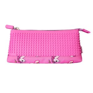 Upixel WY-B002-A Bright Color Pencil Case – Pink | Stylish & Customizable Pencil Case (21 x 10 x 5 cm)