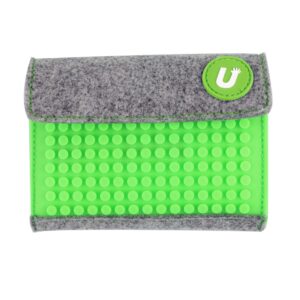 Upixel WY-B007 Small Wallet – Grass Green | Compact & Stylish Wallet with Pixel Panel (12.5 x 9.5 x 3 cm)