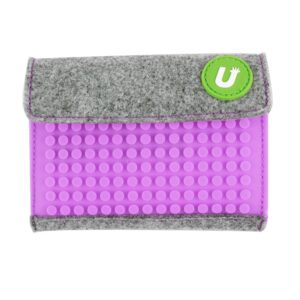Upixel WY-B007 Small Wallet – Purple | Compact & Stylish Wallet with Pixel Panel (12.5 x 9.5 x 3 cm)