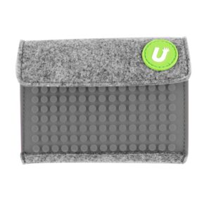 Upixel WY-B007 Small Wallet – Gray | Compact & Stylish Wallet with Pixel Panel (12.5 x 9.5 x 3 cm)