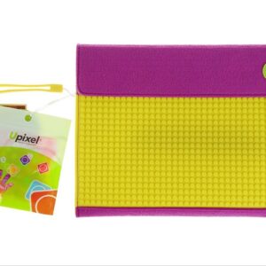 Upixel WY-B010 Soho Envelope Clutch – Purple/Yellow | Stylish & Creative Pixel Art Clutch (21 x 27.3 x 1.5 cm)