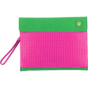 Upixel WY-B010 Soho Envelope Clutch – Green/Fuchsia | Stylish & Creative Pixel Art Clutch (21 x 27.3 x 1.5 cm)