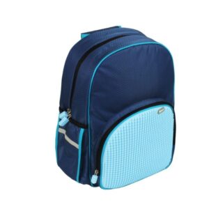 Upixel Super Class Rolling Backpack – Navy Blue | Trolley Backpack with Pixel Panel (28 x 40 x 13 cm)