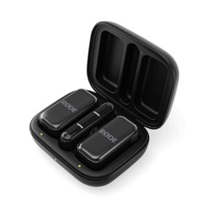 RØDE Wireless Micro - Compact Wireless Microphone, Two Mics with Charge Case for Smartphone Content Creation - Black