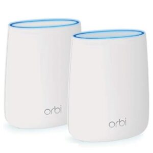 NETGEAR Orbi Tri-band Mesh Wi-Fi System (2.2Gbps) - Router & Extender (2 Pack) - Covers 3,000 sq ft | NG-RBK20